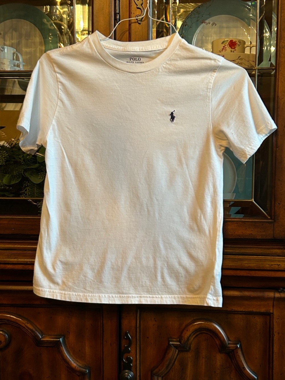 Ralph Lauren White Tee with Navy Polo Pony